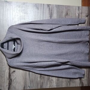 Raya Cowl Neck Knit Sweater Dress In Gray